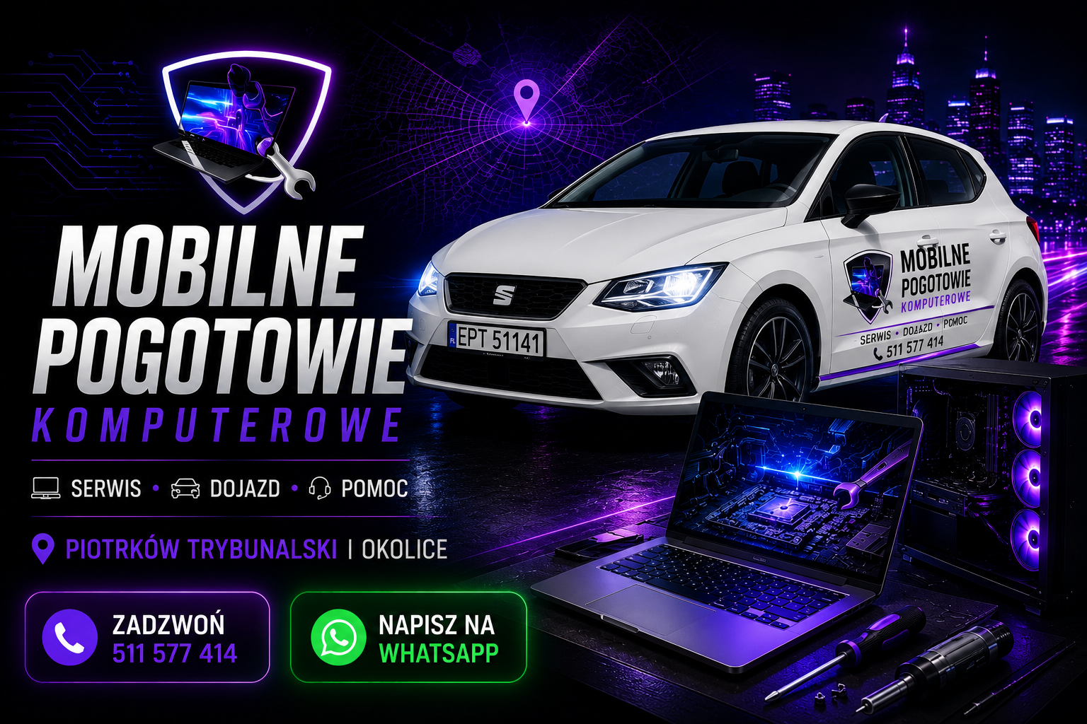 Mobilne Pogotowie Komputerowe serwis Piotrków Trybunalski