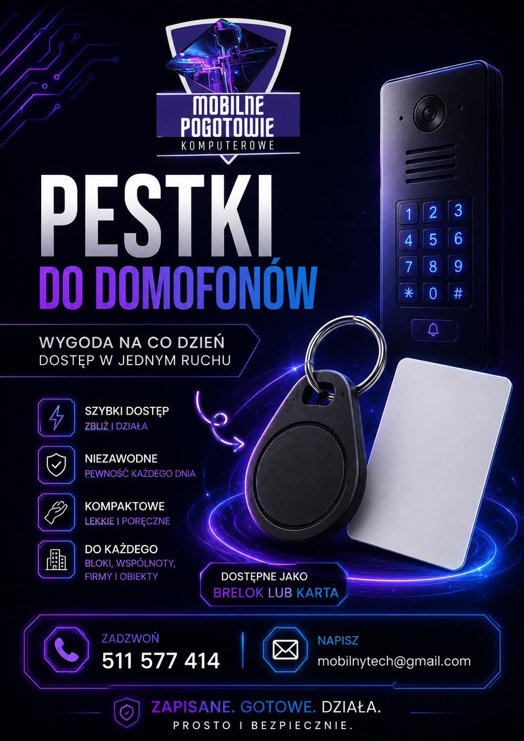 Pestki do domofonów Piotrków Trybunalski Mobilne Pogotowie Komputerowe